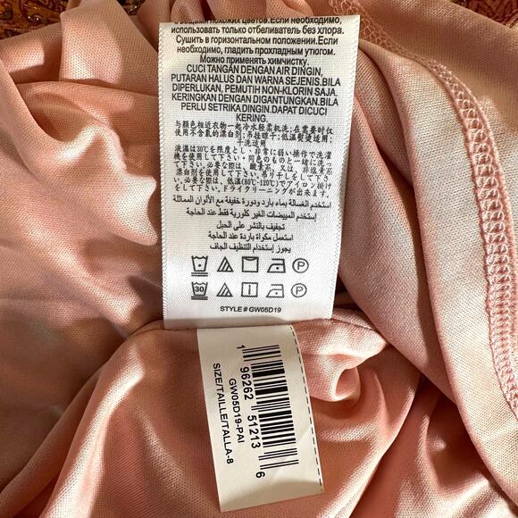 BCBGeneration New Womens Paisley Mini Babydoll Dress Pink Orange 8 Fairy Cottage - Picture 16 of 16